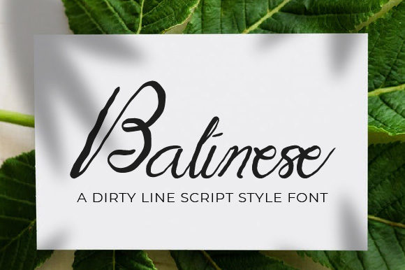 Beautiful Balinese Font
