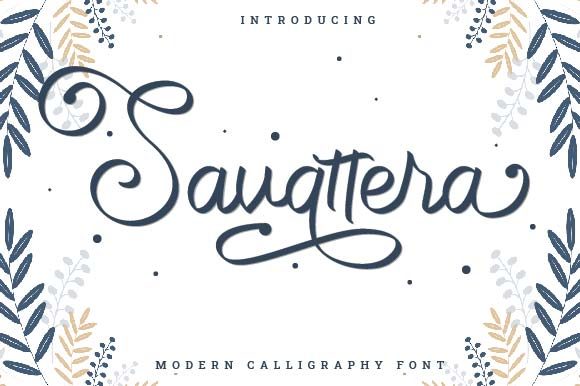 Savattera: Elegant Script Font