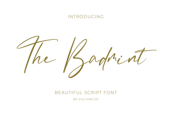 The Badmint Font: Elegant Script for Digital Design